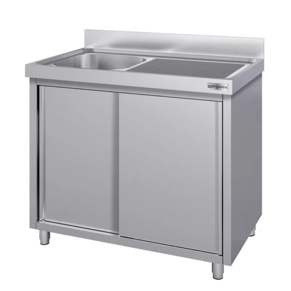 Nerezová drezová skrinka ECO - 1000x700mm - 1 umývadlo ľavé - Š400xH500xV250mm