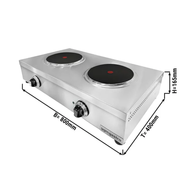 Elektrický sporák -elektrický varič - s 2 platničkami - 5,2 kW - Image 5