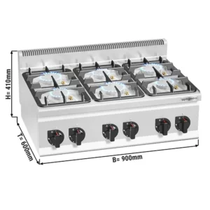 Plynový sporák 6 horákov (28,5 kW)