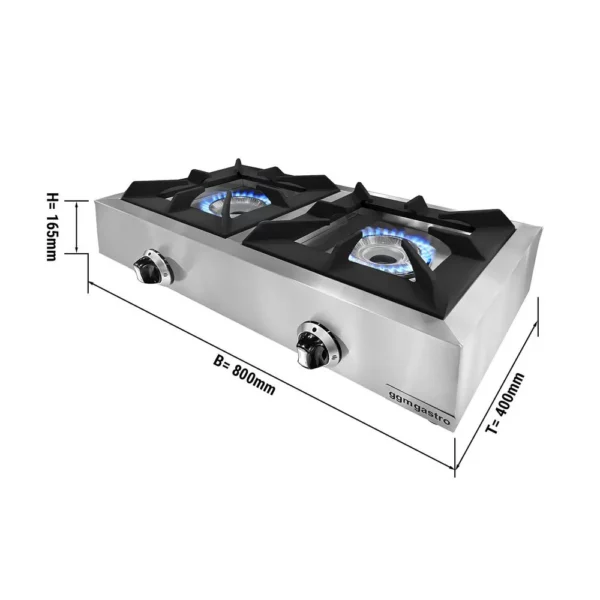 Plynový sporák - s 2 horákmi - 11 kW - Image 6