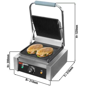 Kontaktný gril 0,31 m -vrúbkovaný | 2200 w