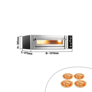 Jednokomorová pizza pec 4x30 cm POE430
