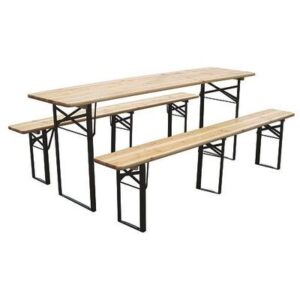 Pivný set DORTMUND Medium3, stôl 200x50x77 cm, 2x lavica 200x25x47 cm, drevo 27 mm