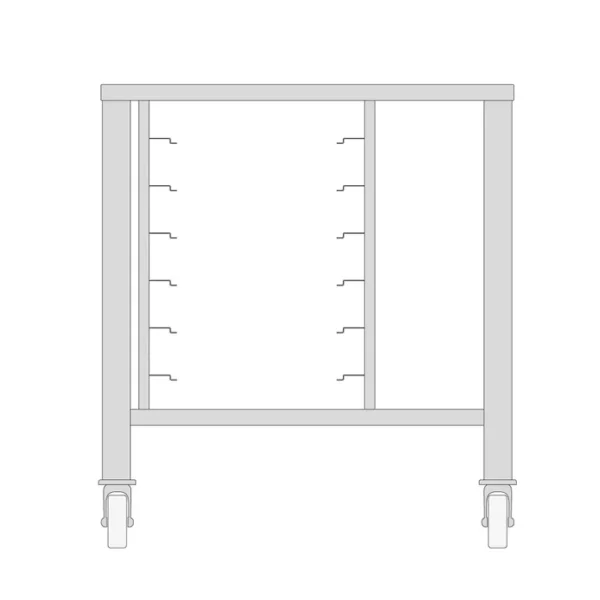 Podstavec s kolieskami pod konvektomaty, 3x+4x 1/1 GN, Maxima | 08562205
