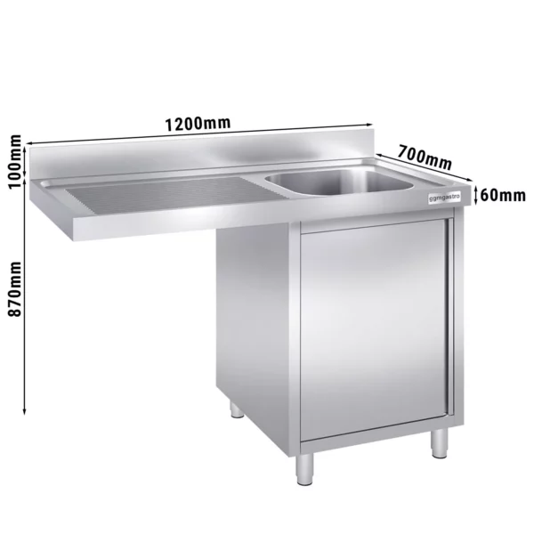 Drezová skrinka k umývačke riadu- 1200x700- 1 umývadlo vpravo Š400xH500xV250mm