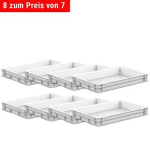 Nádoba na cesto - 8x prepravka na cesto  Š400xH600xV70mm TBP647#SET8