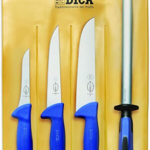 F. DICK, 4-dielna sada nožov s ocieľkou, ErgoGrip