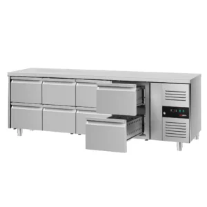 Chladiaci stôl ECO - 2200x700mm - 8 zásuviek KTS227ND#8S