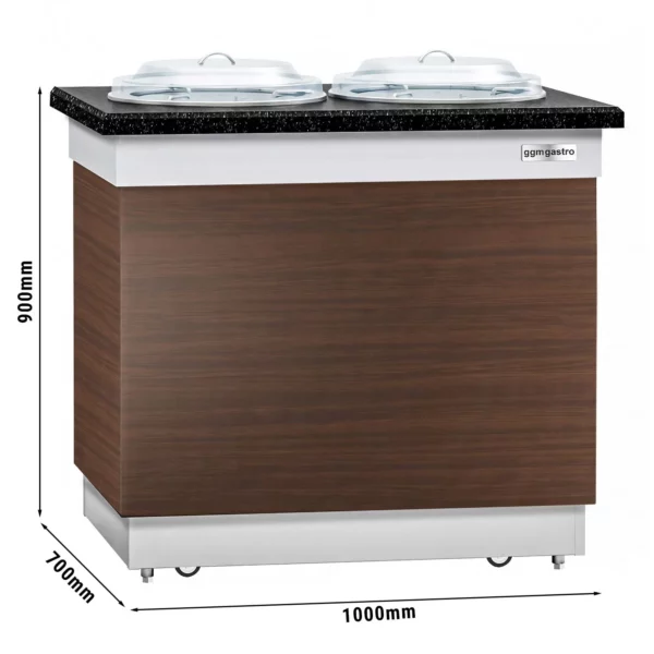 Dávkovač tanierov - 700mm - vyhrievaný - Čierna žula - Image 5