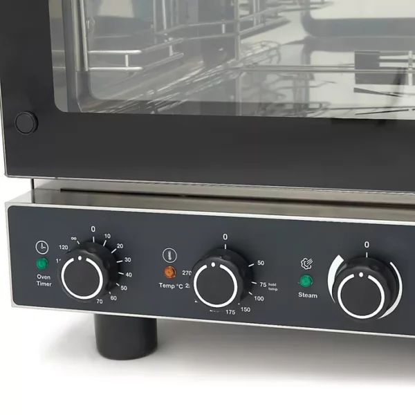 Kombinovaná parná rúra - vhodná pre 4 plechy (1/1 GN / 60 x 40 cm) - analógová - 400 V - Image 2