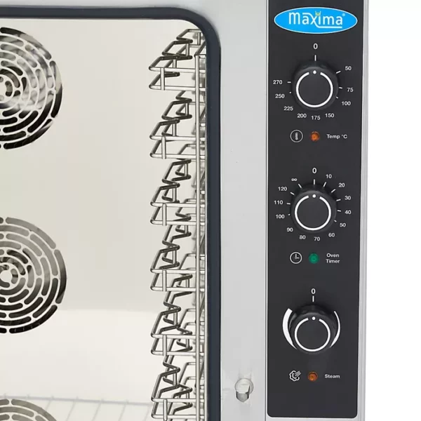 Kombinovaná parná rúra - vhodná pre 10 podnosov (1/1 GN / 60 x 40 cm) - analógová - 400 V - Image 2