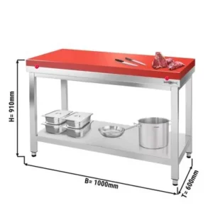 Nerezový pracovný stôl s krájacou doskou- 1000x600mm ATK106#FKPRT106
