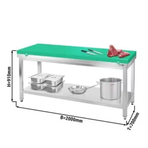 Nerezový pracovný stôl s krájacou doskou- 2000x700mm  ATK207#FKPWT207