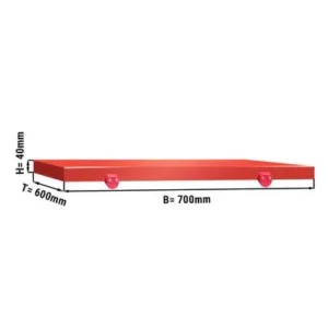 Krájacia doska na nerezový stôl - 700x600mm - Červená