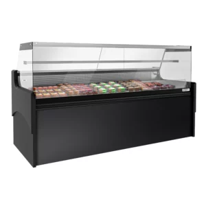 Chladiaci/mäsový pult - 2480 mm - s LED osvetlením a 1 policou