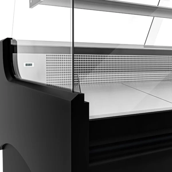 Chladiaci/mäsový pult - 1580 mm - s LED osvetlením a 1 policou - Image 2