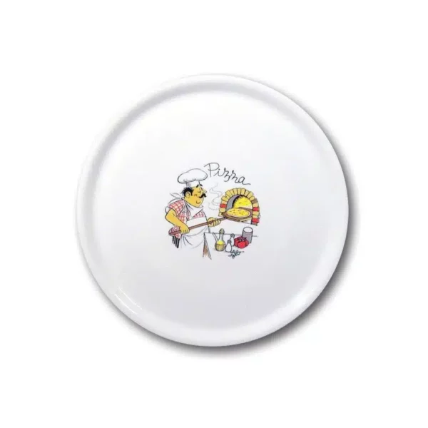 Porcelánový tanier na pizzu – zdobený – ø 330 mm | Hendi 774892