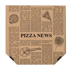 Krabica na pizzu z vlnitej lepenky 32 x 32 x 3 cm [100 ks] NOVINY