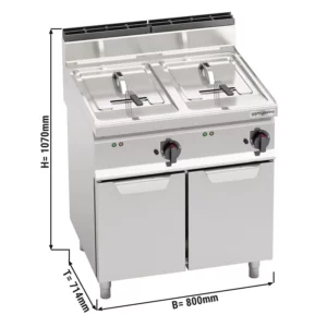 Elektrická dvojitá fritéza - 10+10 litrov - 18 kW