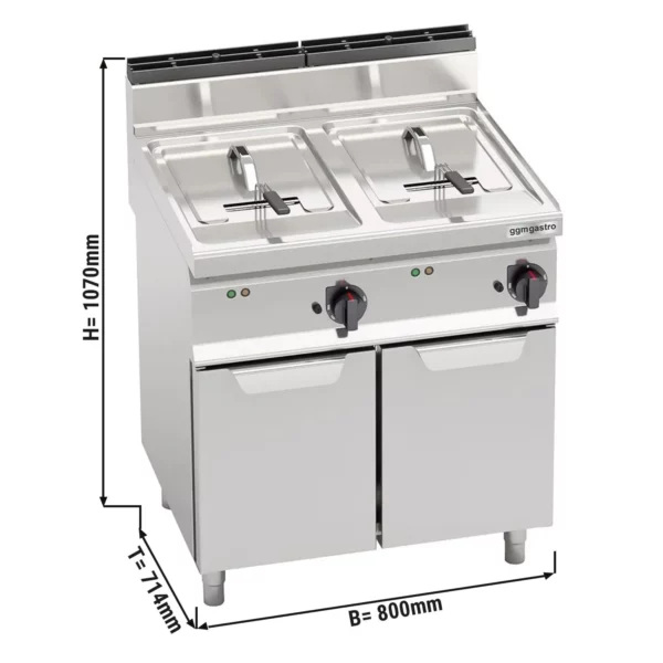 Elektrická dvojitá fritéza - 10+10 litrov - 18 kW