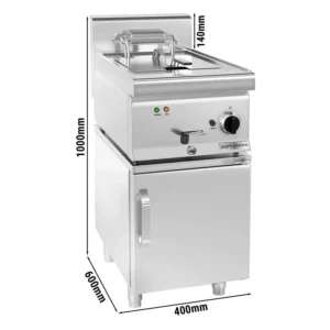 Elektrická fritéza - 11,5 litra - 9 kW - vrátane podstavca s 1 dvierkami