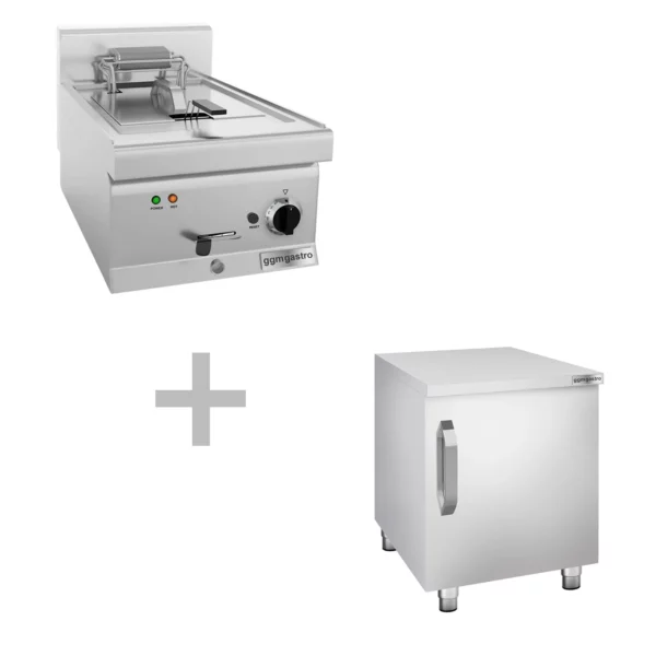 Elektrická fritéza - 11,5 litra - 9 kW - vrátane podstavca s 1 dvierkami - Image 2