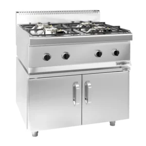 Plynový sporák - 14 kW - 4 horáky - vrátane podstavca s 2 dvierkami