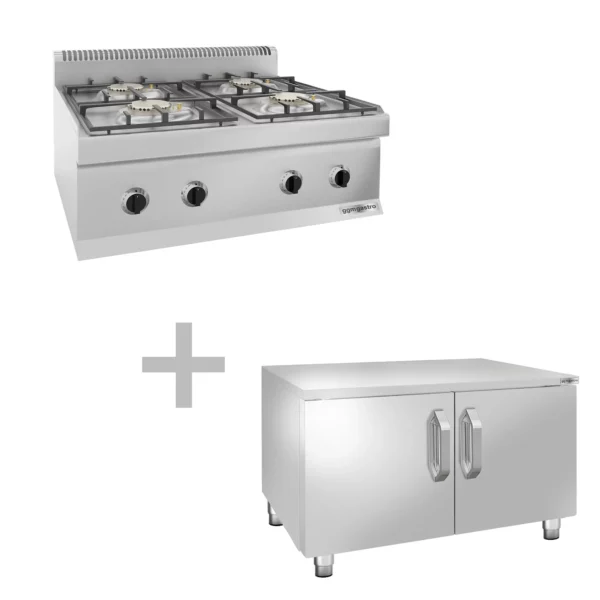 Plynový sporák - 14 kW - 4 horáky - vrátane podstavca s 2 dvierkami - Image 5