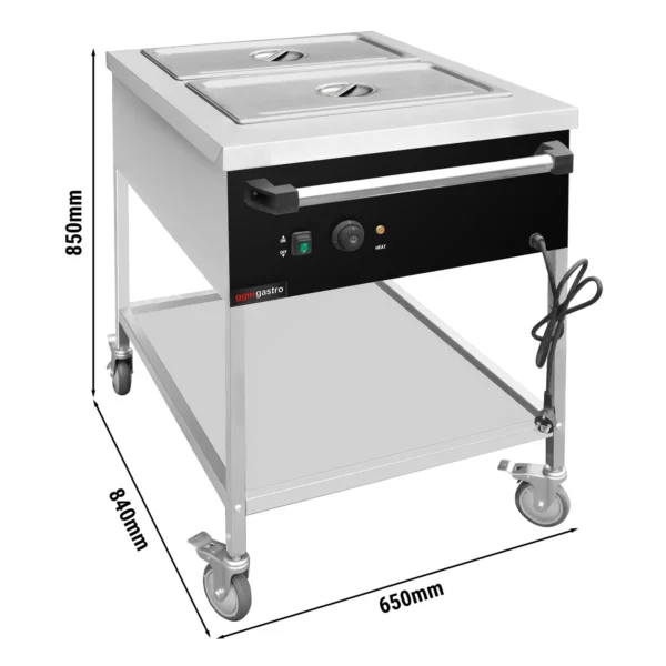 Bain-Marie termo vozík - 2x GN 1/1 - Image 6