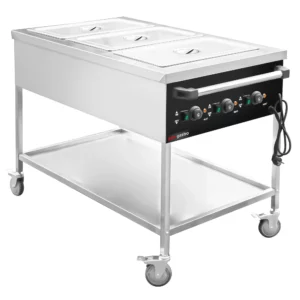 Bain-Marie termo vozík - 3x GN 1/1 - teplota sa dá regulovať samostatne