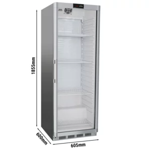 Chladnička PREMIUM - 400 litrov - s 1 sklenenými dvierkami