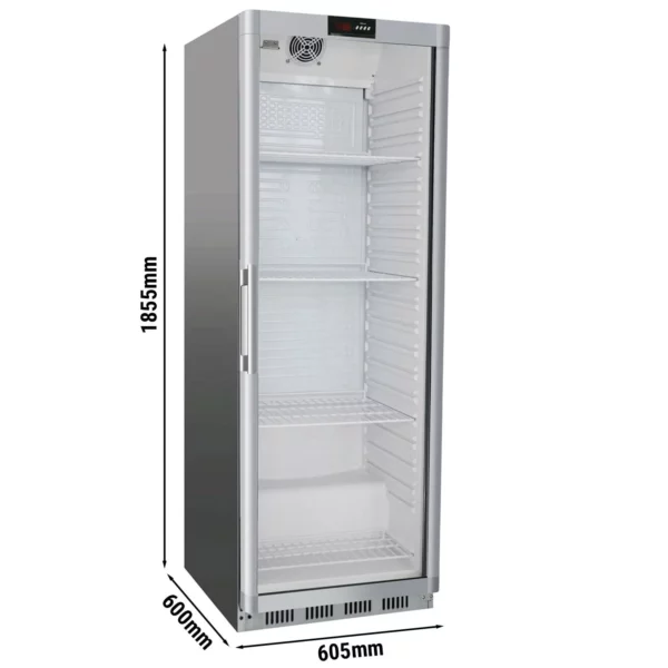 Chladnička PREMIUM - 400 litrov - s 1 sklenenými dvierkami