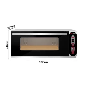 Elektrická pec na pizzu – digitálna – 2,4″ LCD displej – stohovateľná – 1x EN 60x40