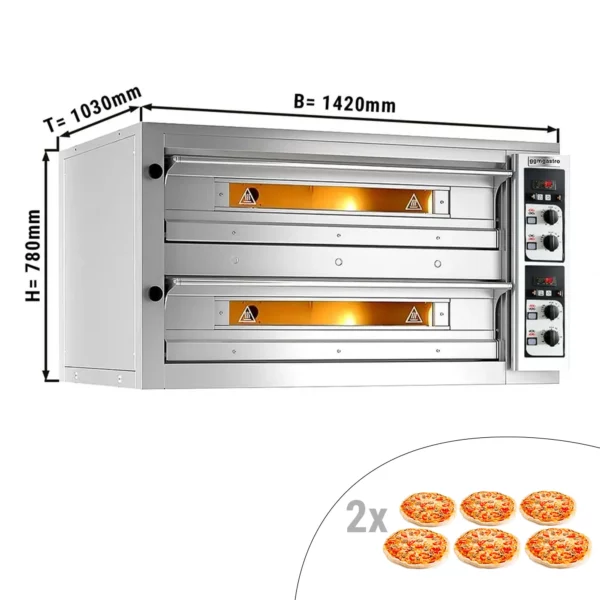 Elektrická pec na pizzu - 6+6x 33cm - manuálna