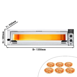 Elektrická pec na pizzu - 6x 34cm - manuálna