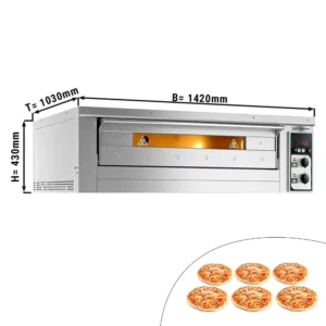 Elektrická pec na pizzu - 6x 33cm - manuálna