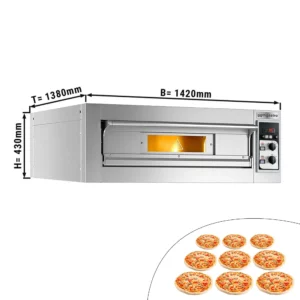 Elektrická pec na pizzu - 9x 33cm - manuálna