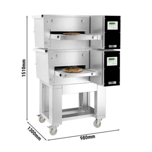 (2 kusy) elektrická priebežná rúra - 980x1300mm - digitálna - šírka pásma: 400mm - vrátane základného rámu