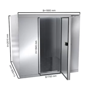 Nerezový chladiaci box - 1,8 x 1,5 m - výška: 2,01 m - 4,06 m3