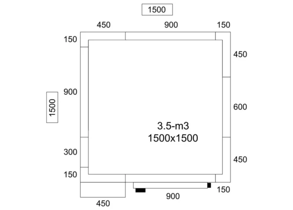 Chladiaci box - 1,5 x 1,5 m - výška: 2,01 m - 3,5 m3 - Image 3