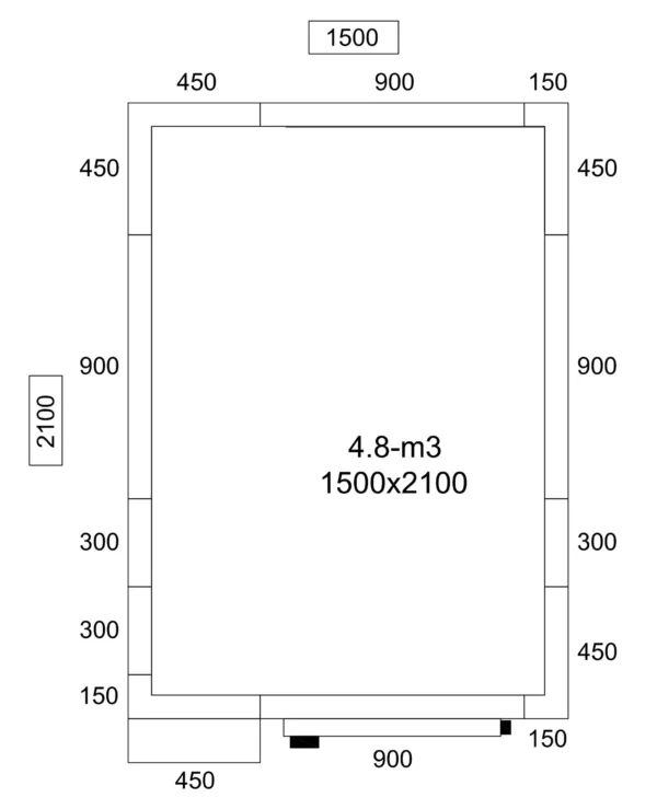 Chladiaci box - 1,5 x 2,1 m - výška: 2,01 m - 4,8 m3 - Image 3