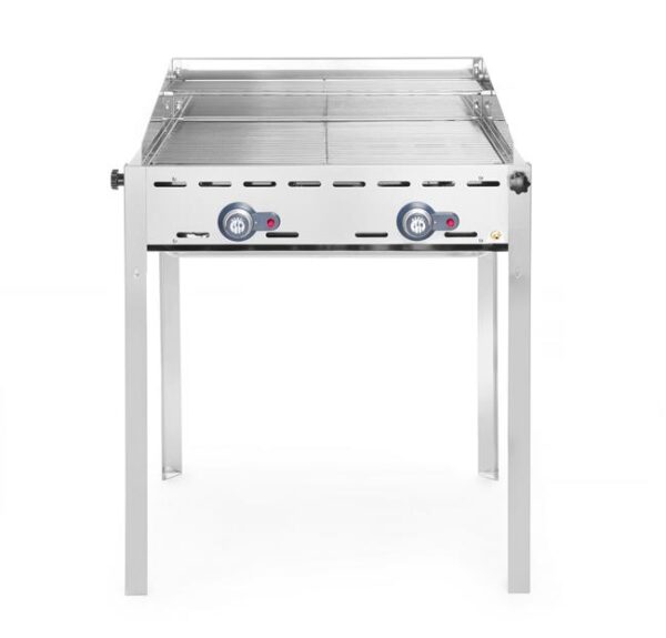2-horákový plynový gril Green Fire Profi Line, HENDI, Profi Line, Smaltovaná liatinová panva a mriežka GN 1/1, 11,6kW, 740x615x(H)825mm - Image 11