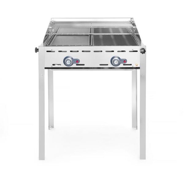 2-horákový plynový gril Green Fire Profi Line, HENDI, Profi Line, Smaltovaná liatinová panva a mriežka GN 1/1, 11,6kW, 740x615x(H)825mm - Image 9