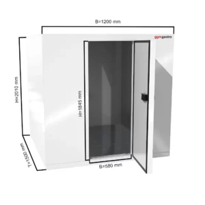 Chladiaci box - 1,2 x 1,5 m - výška: 2,01 m - 2,6 m3