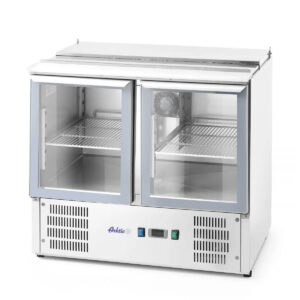 Chladiaci stôl 2-dverový zasklený so sklopným vekom, Arktic, 247L, 230V/145W, 900x700x(H)860mm