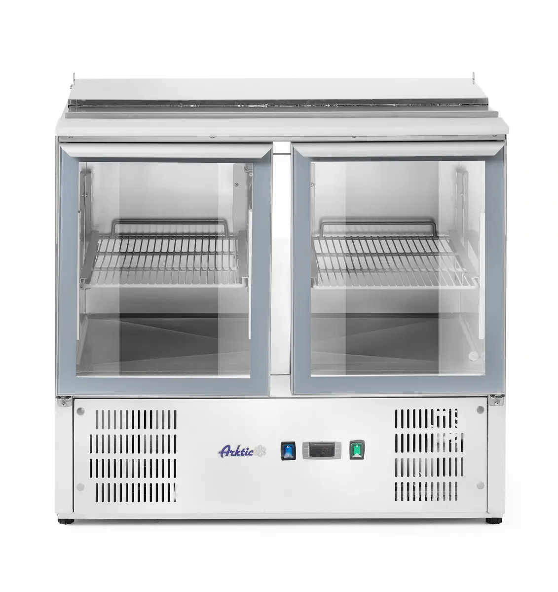 Chladiaci stôl 2-dverový zasklený so sklopným vekom, Arktic, 247L, 230V/145W, 900x700x(H)860mm – Obrázok 2