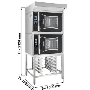 2x pekársky kombinovaný konvektomat - Touch - 6x EN 60x40 - vrátane krytu a základného rámu