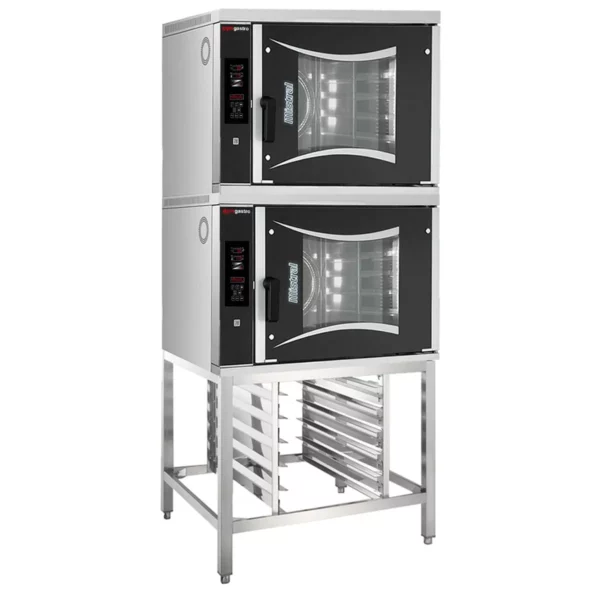 2x pekárenská plynová teplovzdušná rúra - digitálna - 6x EN 60x40 - vrátane podstavca - Image 2
