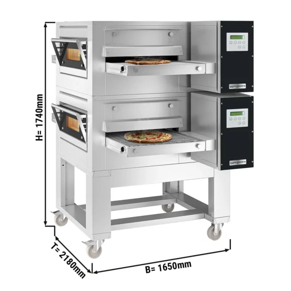 (2 kusy) elektrická priebežná rúra - 1670x2150mm - digitálna - šírka pásma: 800mm - vrátane základného rámu
