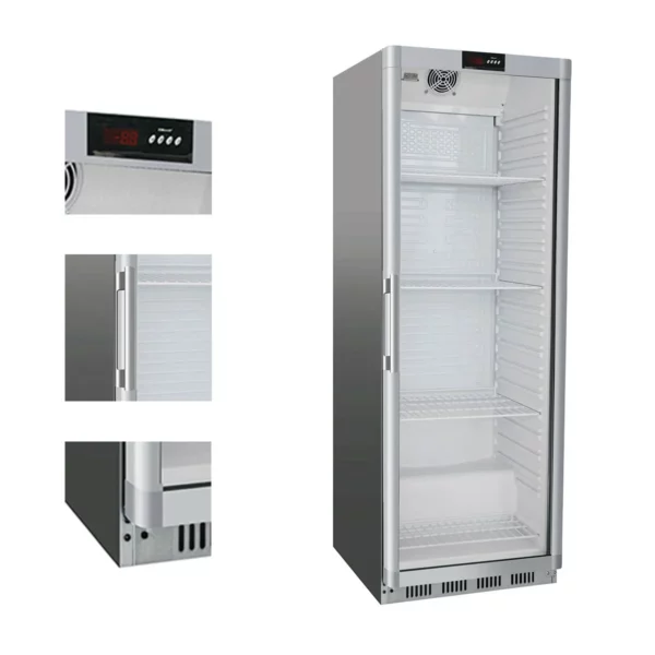 Chladnička PREMIUM - 400 litrov - s 1 sklenenými dvierkami - Image 5